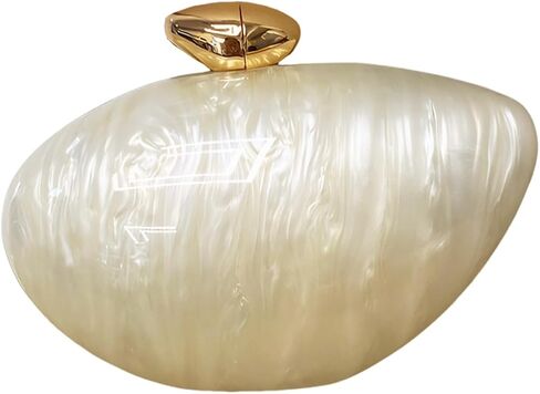 Pearl Clutch Purse Acrylic Shell Clutch Bag Bridal Purse for Women Wedding Party in Saudi Arabia