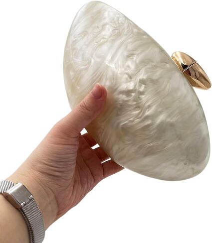 Pearl Clutch Purse Acrylic Shell Clutch Bag Bridal Purse for Women Wedding Party in Saudi Arabia