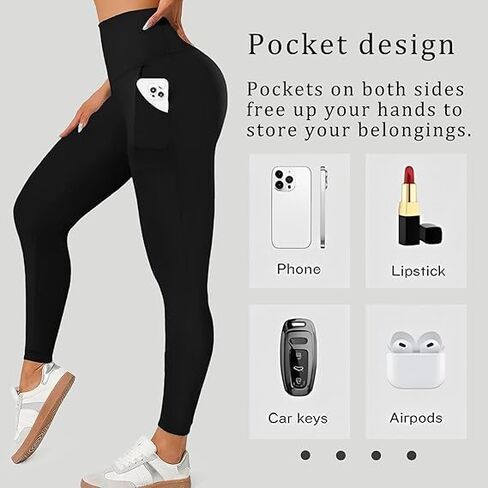 Diravo 4 Pack Leggings for Women with Pockets/no Pocket, Womens Workout Leggings High Waisted Yoga Pants in Saudi Arabia
