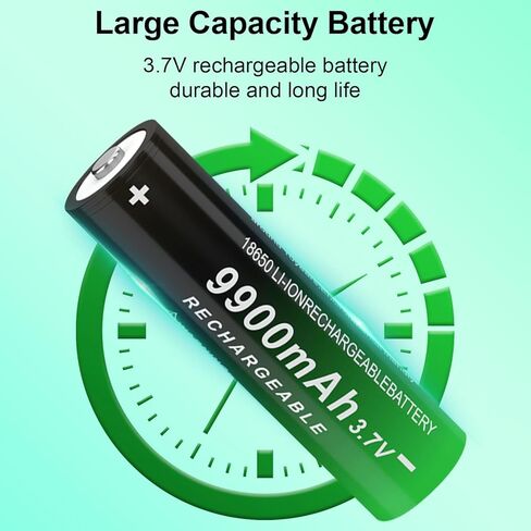 2 Pack 9900 mAh Button Top Upgrade Capacity Ni-MH 1865 Rechargeable Battery for LED Flashlights, Mini Fans, Toys, Remote Control, Electronic Devices, RC Car and More in Kuwait