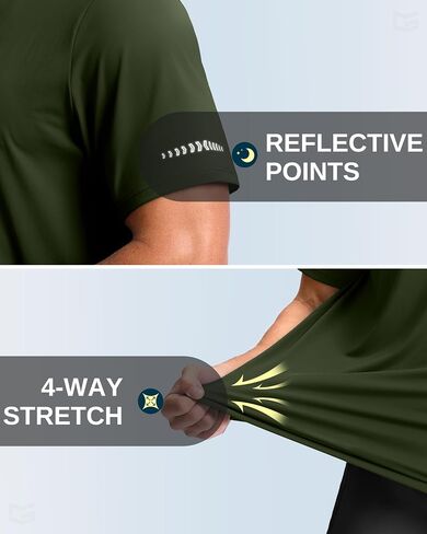 G Gradual Men's Cooling Running Shirts Moisture Wicking Breathable Workout T-Shirt UPF 50+ Ice Performance Tee for Athletic in Kuwait