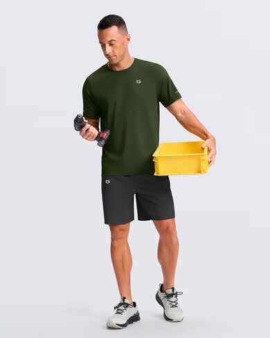 G Gradual Men's Cooling Running Shirts Moisture Wicking Breathable Workout T-Shirt UPF 50+ Ice Performance Tee for Athletic in Kuwait
