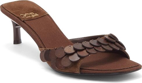 Jeffrey Campbell Women's ISLARA Heeled Slide Sandal - Brown Combo in Saudi Arabia