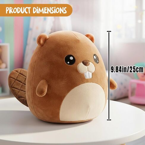 9.8 Inch Beaver Plush,New Year Ornament for Home Store Tabletop Decor in Saudi Arabia