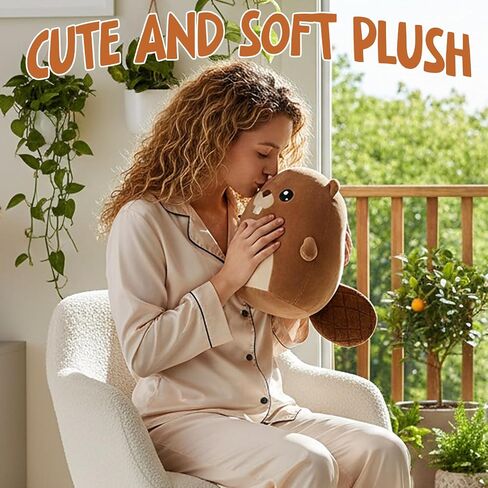 9.8 Inch Beaver Plush,New Year Ornament for Home Store Tabletop Decor in Saudi Arabia