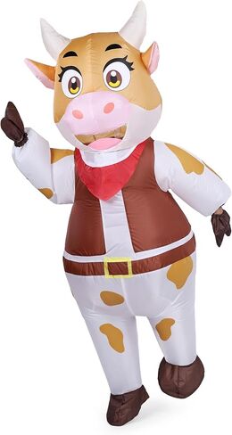 Inflatable Cowboy Costume Adults Western Cowboy Outfit for Halloween Christmas Party Cosplay in Saudi Arabia