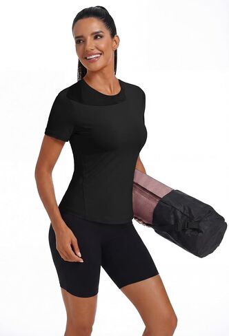 Alaroo Workout Tops for Women Short Sleeve UV Protection Athletic Shirts Running Gym Yoga Hiking Quick Dry Tshirts in Saudi Arabia