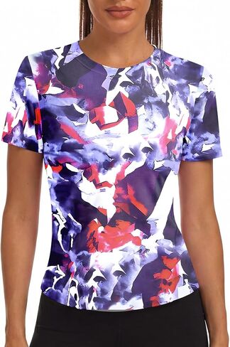 Alaroo Workout Tops for Women Short Sleeve UV Protection Athletic Shirts Running Gym Yoga Hiking Quick Dry Tshirts in Saudi Arabia