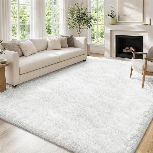 Tosuoka 5x7 Area Rugs for Living Room Bedroom, Ultra Soft Fluffy Rug Shag Thick Black Rug, Non-Slip Non-Shedding High Pile Plush Fuzzy Rugs Carpet for Nursery Kids Room Dorm in Saudi Arabia