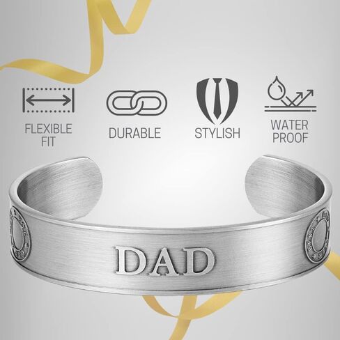Willis Judd DAD Mens Pure Copper Adjustable Bracelet Bangle in Kuwait