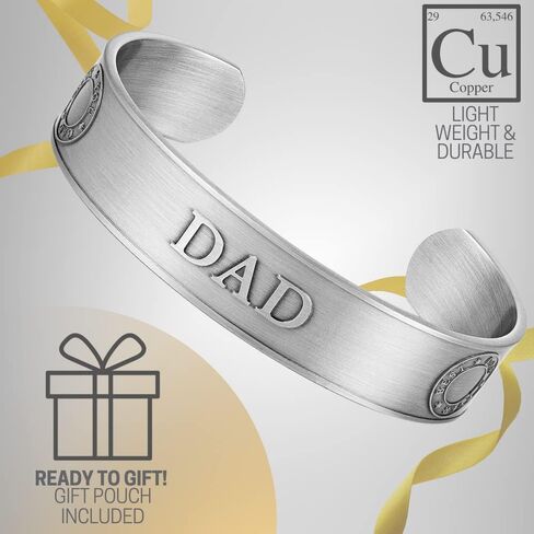 Willis Judd DAD Mens Pure Copper Adjustable Bracelet Bangle in Kuwait