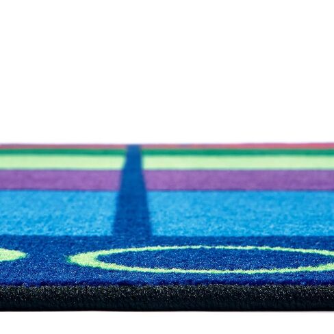 Carpets for Kids 8616 Colorful Seating Places Classroom Seating Rug 8ft 3in x 11ft 8in Oval Multi Color in Kuwait
