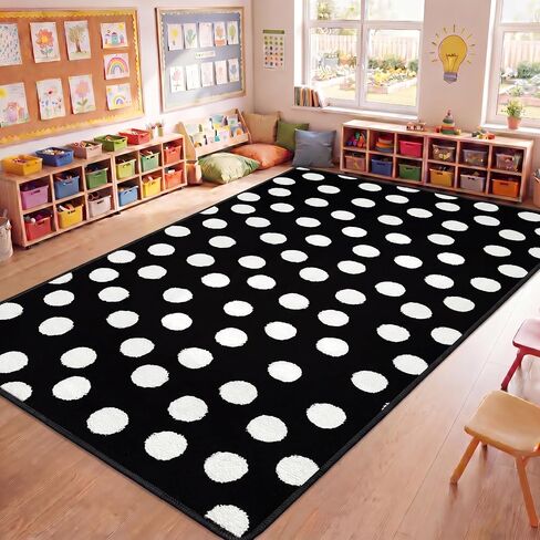 Nuanchu 6.5 x 12.1 ft Large Pastel Classroom Rug Composition Notebook Rug Back to School Classroom Decor Pencil and Face Smile Area Carpet for Preschool Learning Playroom Nursery Childrens in Kuwait