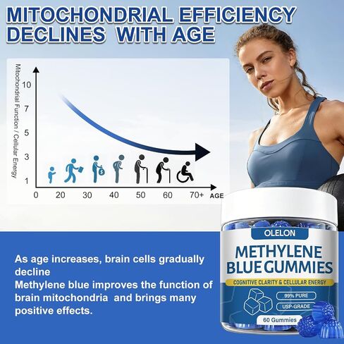 OLELON Methylene Blue Gummies - 60 Counts in Saudi Arabia