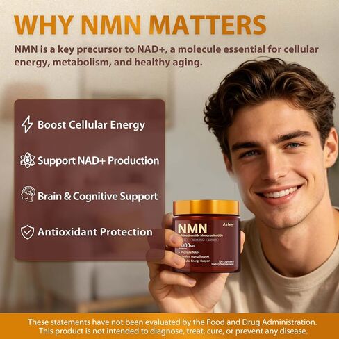 Airboy NMN Supplement 1000mg, 4-in-1 NAD+ Supplement with Nicotinamide Mononucleotide, Resveratrol, TMG, Quercetin, NMNH Alternative, Energy, Focus- 100 Count in Saudi Arabia