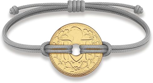 HOBBY OF KINGS Good Luck Coin Bracelet | 18k Gold Plated Wristband | Handmade Jewelry for Collectors and History Lovers in Saudi Arabia