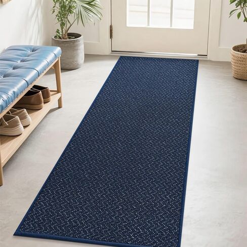 COSY HOMEER Hallway Runner Rug 2'x8' Non Slip Washable Entryway Runner Rugs Absorbent Stain Resistant Carpet Rug Runners for Hallways,Entrance and Laundry Room,Blue in Kuwait