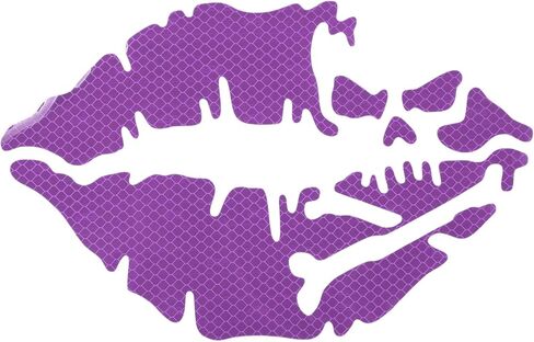 Halloween Car Lip Decals Window Skull Lip Stickers PET Purple for Car Window Wall Indoor 1 Pcs in Saudi Arabia