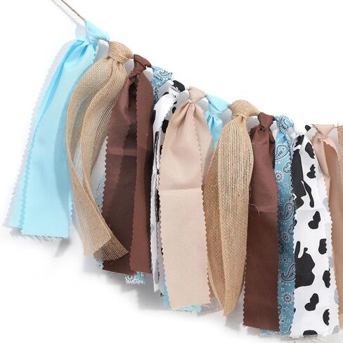 My First Rodeo High Chair Banner - Cowboy 1st Birthday Decorations for Boy, Western Party Supplies with Fringe & Bandana Print, Rodeo Cake Smash Photo Prop, Farm Themed First Birthday Banner (My First Rodeo) in Saudi Arabia