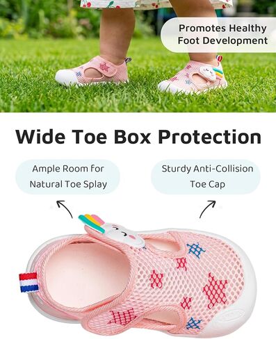 Drecage Toddler Sandals for Girls Boys, Quick Dry Kids Summer Water Shoes Wide Barefoot First Walking Shoes Beach Pool, Non-Slip Lightweight Outdoor Daycare Sneakers in Saudi Arabia