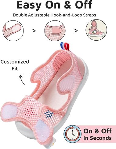 Drecage Toddler Sandals for Girls Boys, Quick Dry Kids Summer Water Shoes Wide Barefoot First Walking Shoes Beach Pool, Non-Slip Lightweight Outdoor Daycare Sneakers in Saudi Arabia