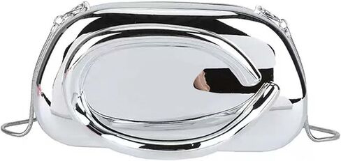 Acrylic Clutch Purse for Women Metal Handle Evening Bags Trendy Crossbody Bag for Wedding Party,Champagne in Kuwait