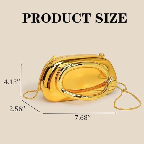 Acrylic Clutch Purse for Women Metal Handle Evening Bags Trendy Crossbody Bag for Wedding Party,Champagne in Kuwait