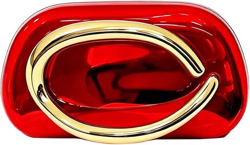 Acrylic Clutch Purse for Women Metal Handle Evening Bags Trendy Crossbody Bag for Wedding Party,Champagne in Kuwait
