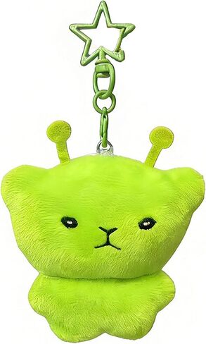 Cute Alien Cat Plush Keychain Soft Kawaii Mini Meme Backpack Charm Lovely Cartoon Bag Handbag Charm in Saudi Arabia