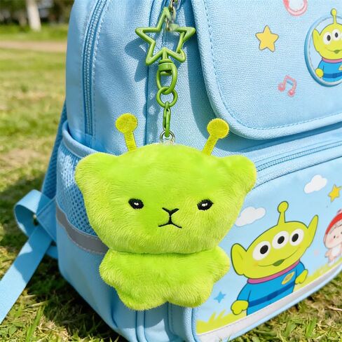 Cute Alien Cat Plush Keychain Soft Kawaii Mini Meme Backpack Charm Lovely Cartoon Bag Handbag Charm in Saudi Arabia