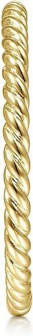 MSBLUE Twisted Rope Gold Ring for Women, Stackable Band, Minimalist Fashion Jewelry in Saudi Arabia