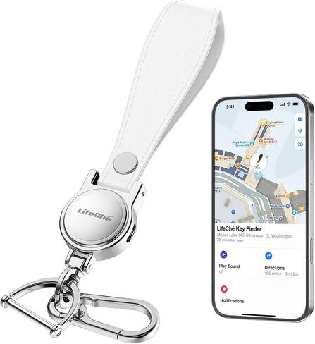 Keychain, Works with Apple Find My, Leather Car Keychain Key Holder Key Chain with Anti-Lost Keys Finder Tracker in Saudi Arabia