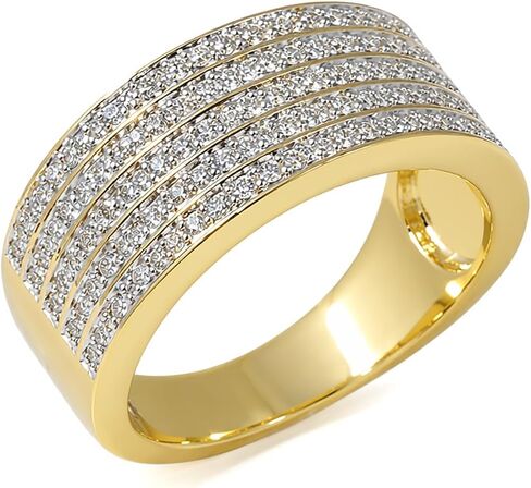 Hexa Wide Band Statement Ring, Fashion Rings for Women, Elegant Gold Jewelry Accessories,Perfect for Party & Date Night, Hypoallergenic & Durable in Kuwait