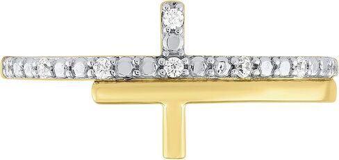 Boston Bay Simple White Diamond Religious Cross .925 Sterling Silver Ring Collection in Kuwait