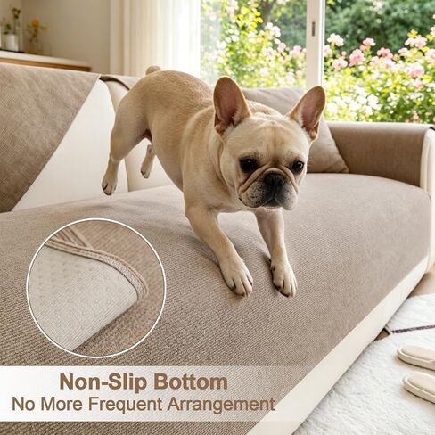 100% Waterproof Couch Arm Covers for Dogs, Non-Slip Anti Cat Scratch Sofa Slipcovers, Light Portable Washable Recliner Chair Covers, Camel, 28"×28", 1 pcs in Saudi Arabia