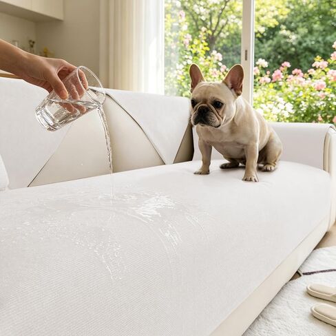 100% Waterproof Couch Arm Covers for Dogs, Non-Slip Anti Cat Scratch Sofa Slipcovers, Light Portable Washable Recliner Chair Covers, Camel, 28"×28", 1 pcs in Saudi Arabia