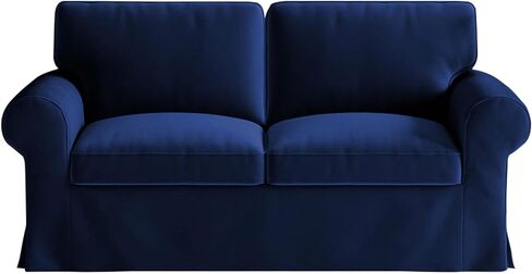 Velvet Pets Friendly Sofa Covers Custom Made Compatible for IKEA Ektorp Sofa Slipcovers, Machine Washable(Velvet Olive Green Ektorp Chair) in Kuwait