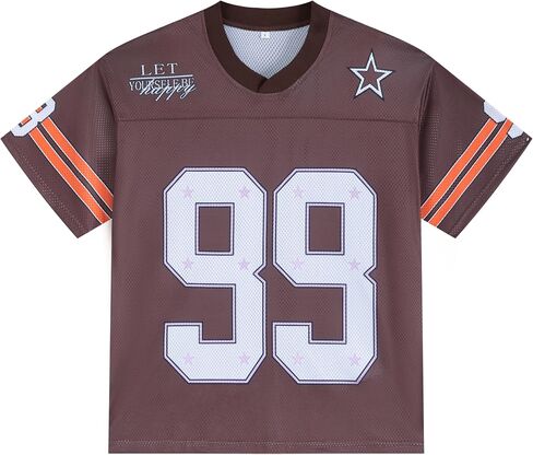 Oversized Y2k Jersey Shirt for Men Women Graphic V Neck Baggy Short Sleeve Sports Jersey Summer Streetwear Top in Saudi Arabia