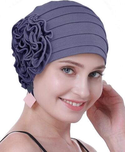 osvyo Chemo Cap for Women Turban Beanie for Cancer Patients, Soft Headwear for Hair Loss in Saudi Arabia