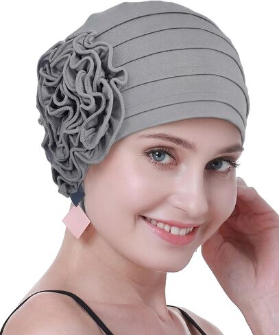 osvyo Chemo Cap for Women Turban Beanie for Cancer Patients, Soft Headwear for Hair Loss in Saudi Arabia