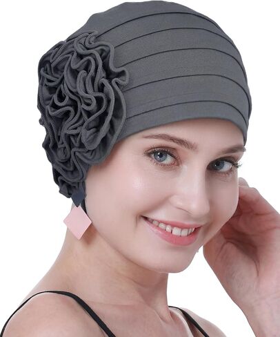 osvyo Chemo Cap for Women Turban Beanie for Cancer Patients, Soft Headwear for Hair Loss in Saudi Arabia