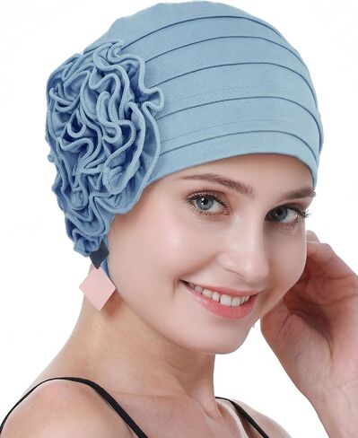 osvyo Chemo Cap for Women Turban Beanie for Cancer Patients, Soft Headwear for Hair Loss in Saudi Arabia
