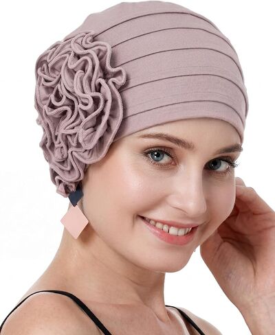 osvyo Chemo Cap for Women Turban Beanie for Cancer Patients, Soft Headwear for Hair Loss in Saudi Arabia
