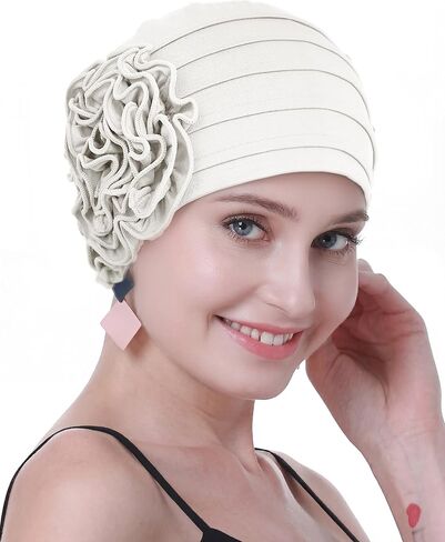 osvyo Chemo Cap for Women Turban Beanie for Cancer Patients, Soft Headwear for Hair Loss in Saudi Arabia