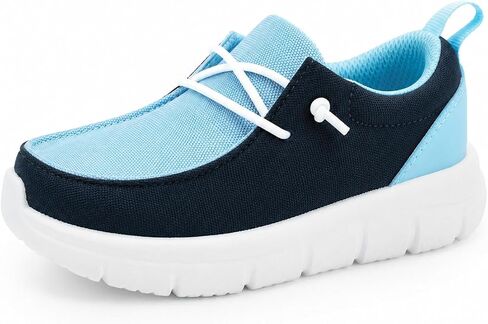 SKYWHEEL Toddler Boy Dress Shoes Casual Boat Loafers with Cushioned Lightweight Non-Slip Outsole Quick-Dry Breathable Upper Wide Toe Box Slip-On Collar Easy On and Off for Daily Walking Running School in Saudi Arabia