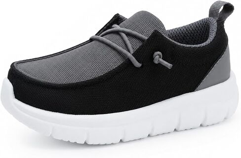 SKYWHEEL Toddler Boy Dress Shoes Casual Boat Loafers with Cushioned Lightweight Non-Slip Outsole Quick-Dry Breathable Upper Wide Toe Box Slip-On Collar Easy On and Off for Daily Walking Running School in Saudi Arabia