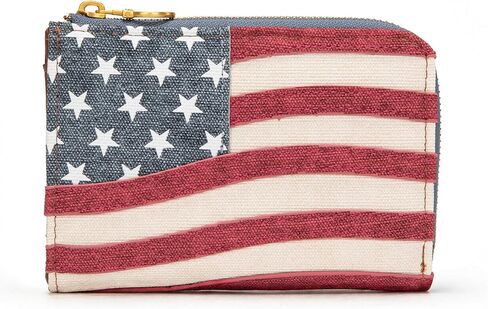 Montana West Vintage American Flag Wallet for Men&Women, American Pride Purse for Patriotic Day in Kuwait