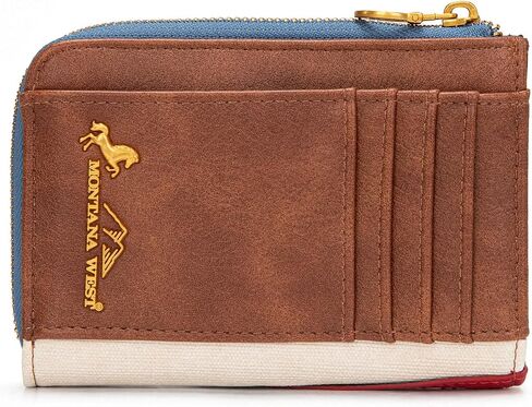 Montana West Vintage American Flag Wallet for Men&Women, American Pride Purse for Patriotic Day in Kuwait