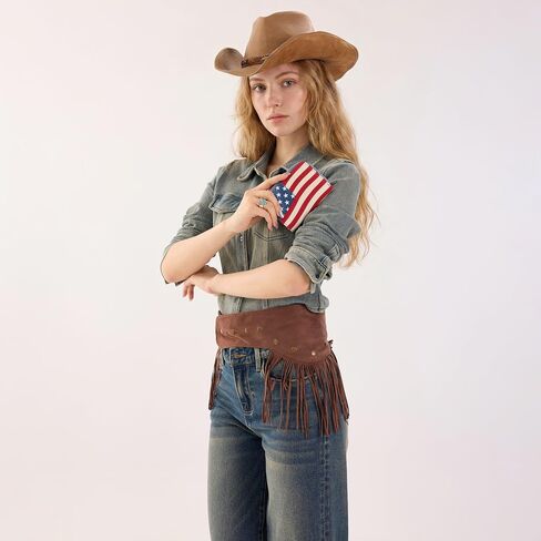 Montana West Vintage American Flag Wallet for Men&Women, American Pride Purse for Patriotic Day in Kuwait
