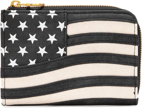 Montana West Vintage American Flag Wallet for Men&Women, American Pride Purse for Patriotic Day in Kuwait